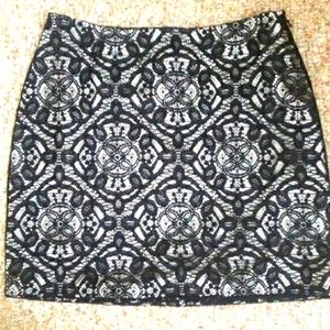 New express Blk lace miniskirt